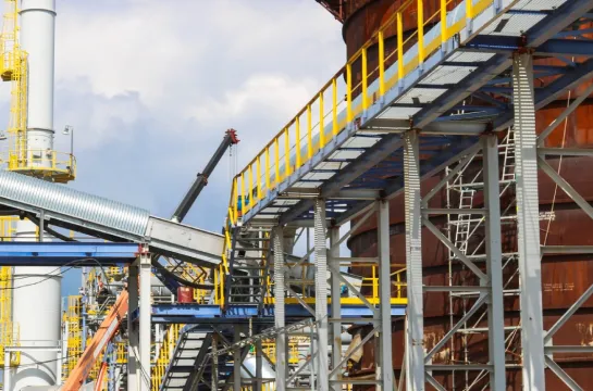 Repair of a corrosion-resistant structure at a chemical complex