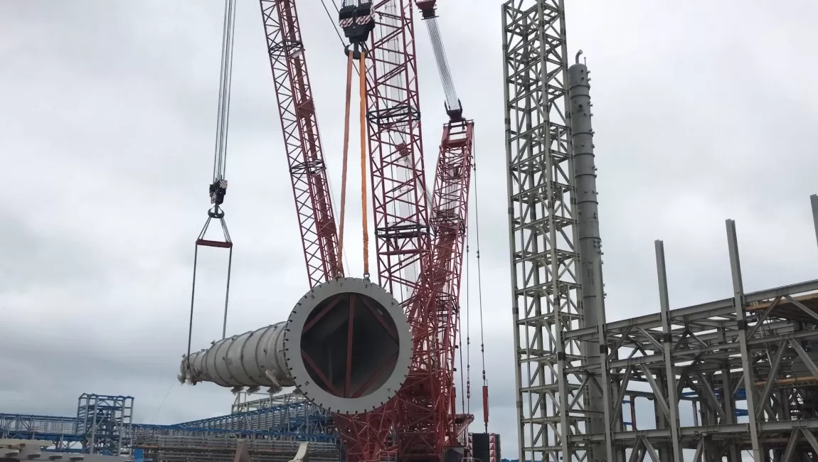 Repair of a corrosion-resistant structure at a chemical complex